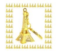 Lot de 100 porte clés en or souvenir tour eiffel couleur - Jucnuz - dorée symbole paris porte clés français de souvenir kit comple
