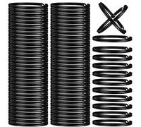 Lot de 100 porte-clés fendus en vrac pour porte-clés et travaux manuels (noir pistolet, 25 mm)