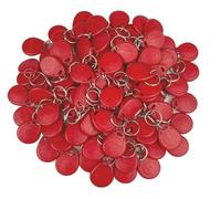 Lot de 100 porte-clés RFID de proximité Em4100 125 kHz pour système de contrôle d'accès (rouge)