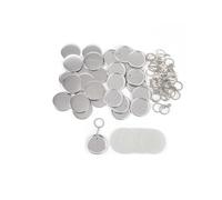 Lot de 100 porte-clés ronds vierges de 58 mm, consommables for la fabrication de badges, loisirs créatifs personnalisés Pour la production artisanale