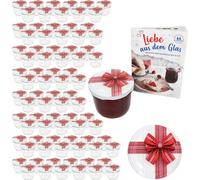 lot de 100 pots renversés 230ml bocal TO82 cadeau couvercle diamant-sucre-recette