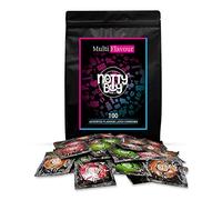Lot de 100 préservatifs lubrifiés assortis NottyBoy - Fraise, Chocolat, Pomme Verte.