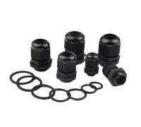 Lot de 100 presse-étoupes étanches M8 M12 M16 M20 M25 M32 M40 Joint d'étanchéité en nylon IP68 Connecteur en nylon de fixation (M50-38 BK)