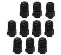 Lot de 100 presse-étoupes étanches PG7 PG9 pour entrée de câble IP68 en nylon et plastique - Connecteur réglable - Noir - PG7
