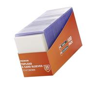 Lot de 100 protections de cartes en PVC de 35PT - 7,6 x 10,2 cm - Transparentes et imperméables - Pour objets de collection, bureau, voyage