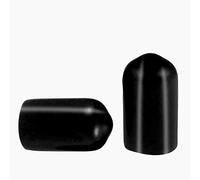 Lot de 100 protections de filetage de vis, diamètre intérieur 7 mm en caoutchouc PVC pour tube rond boulon capuchon plastique noir
