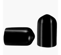 Lot de 100 protections de filetage de vis, diamètre intérieur 8 mm en caoutchouc PVC pour tube rond boulon capuchon plastique noir