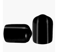 Lot de 100 protections de filetage de vis, diamètre intérieur 9,5 mm en caoutchouc PVC pour tube rond de boulon Capuchon en plastique Noir