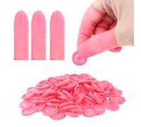 Lot de 100 protège-doigts en latex antistatique - Protection du bout des doigts - Protection des doigts - Pour les doigts blessés, le nail art, le bricolage, le nettoyage