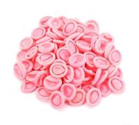 Lot de 100 protège-doigts en latex pour la protection des doigts dans l'assemblage électronique, la communication, l'industrie des semi-conducteurs, le nail art et les applications artisanales (rose)