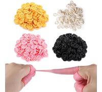 Lot de 100 protège-doigts polyvalents en caoutchouc antidérapant pour appareils électroniques, tatouages et travaux manuels (Noir)