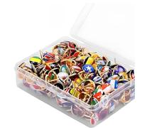 Lot de 100 punaises de Drapeaux nationaux,épingles de Carte de Drapeaux de Pays pour drapeau national avec guide du drapeau national, punaises pour carte du monde,carte du monde de voyagege