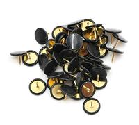 Lot de 100 punaises Powertool avec têtes en plastique et pointes en acier pour tableau en liège, tableau d'affichage, carte de bureau, noir, 10 x 10 mm