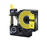 Lot de 100 rechange pour 18054 Noir sur Jaune 9 mm compatible avec Dymo | 1,5 m Gaine thermorétractable avec rapport de rétraction 3:1 compatible avec imprimantes Dymo Rhino 1000 3000 4200 5000 5200