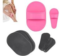 Lot de 100 recharges de tampons exfoliants pour lépilation - Bandes abrasives double taille pour épilateur manuel, jambes, visage, maillot, aisselles, sans piles