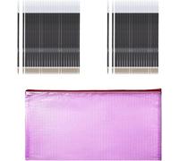 Lot De 100 Recharges Pour Stylo À Bille Avec Étui - Mines Rétractables Cylindriques En Plastique Pour Stylo À Encre - Lisses (Noir,Bleu)