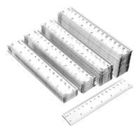 Lot de 100 règles en plastique souple transparent de 15,2 cm avec pouces et centimètres - Petite règle droite - Outils de dessin pour l'école, les familles, les enfants, les étudiants