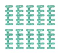 Lot de 100 reliures à anneaux fendus pour cartes d'apprentissage A4, A5, A6, cahier, feuilles mobiles, fournitures de bureau, en plastique (vert)