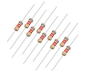 Lot de 100 résistances en film de carbone Sourcingmap de 8,2 K Ohm, 1/4 W, tolérance de 5% - Plomb axial - 4 bandes pour projets de bricolage électroniques et expériences