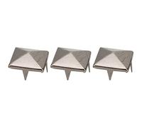 Lot de 100 rivets pyramidaux, rivets punk carrés 10-15 mm, clous métalliques en laiton à 4 griffes, perles en cuir, rivets carrés décoratifs pour chaussures, sacs, bracelets, vêtements.(Black 10mm)