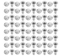 Lot de 100 Rivets Ronds en métal de 6 mm pour Bricolage en Cuir Chaussures Bracelet