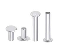 Lot de 100 rivets semi-creux à tête plate en aluminium M2,5 M3 M4 M5 M6, diamètre tige: 2, 3, 4, 6mm lingli(M4 x 25mm)