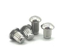 Lot de 100 rivets solides à tête ronde moletée en aluminium GB827 for plaque signalétique M2, .5, M3, M4, diamètre 2-4 mm, longueur 3-10 lingli(M3,5mm)
