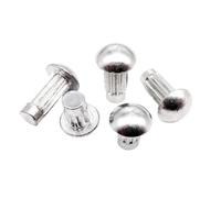Lot de 100 rivets solides à tête ronde moletée en aluminium M2,5 M3 M4 GB827, longueur 2-4 mm, 3-10 mm(M2,4mm)