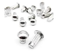 Lot de 100 rivets solides à tête ronde moletée en aluminium M2 M2.5 M3 M4 GB827 for plaque signalétique, diamètre 2 mm, 2,5 mm, 3 mm, 4 mm(M4,10mm)