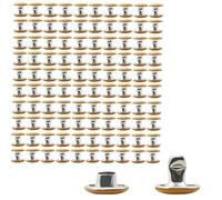 Lot de 100 rivets tubulaires en métal pour tissus, sacs et chaussures Jaune 8 mm
