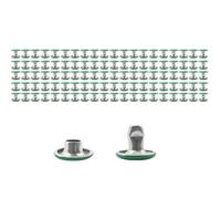 Lot de 100 rivets tubulaires en métal pour tissus, sacs et chaussures Vert 8 mm