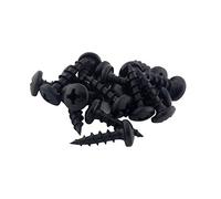 Lot de 100 ROK matériel # 8 x 5/20,3 cm de profondeur Filetage épais Phillips Pan Head Noir phosphate Vis bois MDF