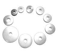 Lot de 100 rondelles d'étanchéité bombées 4,8 x 12 mm avec joint en néoprène EPDM - Acier inoxydable A2