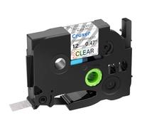 Lot de 100 Ruban compatible P-touch TZe-131L1 Noir sur Transparent 12 mm | Ruban d'étiquette laser à paillettes AZe131L1, compatible avec imprimantes d'étiquettes Ptouch PT-H110 H100 H105 P300BT E110
