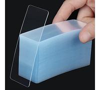 Lot de 100 rubans adhésifs double face extra forts, réutilisables, transparents, adhésifs pour tapis, carrelage, voiture et cuisine