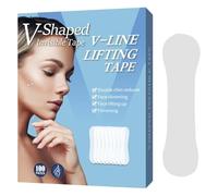 Lot de 100 rubans adhésifs invisibles en forme de V pour double menton - Respirant, ultra fin, invisible, très élastique - En forme de V - Pour lifting instantané