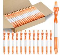 Lot de 100 rubans de sensibilisation au cancer du sein, à la violence domestique, au VIH, aux abus sexuels, aux maladies du sang cervical, aux maladies cardiaques des ovariens, en vrac pour les événements du programme de sensibilisation, encre noire (orange)