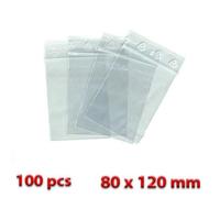 Lot De 100 Sachet Zip Pochette Plastique Transparent - 80 X 120