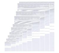 Lot de 100 sachets à fermeture à pression - 16 x 22 cm - Réutilisables - 50 microns d'épaisseur - Format A5 avec champ d'étiquetage (160 x 220 mm)