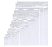 Lot de 100 sachets à fermeture à pression - 25 x 35 cm - Réutilisables - Sacs à fermeture éclair - 50 microns d'épaisseur (250 x 350 mm)
