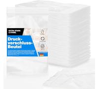 Lot de 100 sachets à fermeture à pression Zip Set Baggys Baggies - résistants et transparents - Sacs en plastique - Sacs en polyéthylène - Petits et grands (8 x 12 cm)