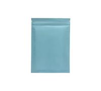 Lot de 100 sachets d'emballage en aluminium thermoscellés, pochettes plates à fermeture éclair, Mylar avec encoche déchirure(Matte Blue,7x10cm)