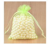 Lot de 100 sachets d'emballage for Bijoux, 24 Couleurs, 5 x 7, 7 x 9, 9 x 12, 10 x 15 cm, en Organza, for Cadeaux, Mariage, Pochettes à Cordon, Vente en Gros(11 Light Green,7x9cm)