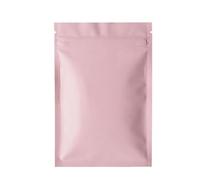 Lot de 100 sachets d'emballage thermoscellables en aluminium noir mat, blanc et rose, refermables à plat(Matte Pink,18x26cm)