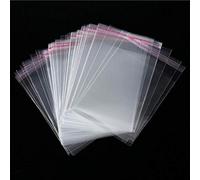 Lot de 100 sachets en cellophane transparents auto-adhésifs de différentes tailles 12 x 34 cm