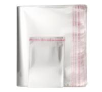 Lot de 100 sachets en plastique OPP autocollants - Sachets en cellophane - Sachets plats transparents - Pour Noël, emballage, magazine, documents, t-shirt (35 x 45 cm)