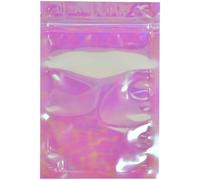 Lot de 100 sachets plats à fermeture éclair for sels bain, cosmétiques, roses, transparents, mini, épais, en Mylar, refermables(12x18cm)