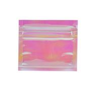 Lot de 100 sachets plats à fermeture éclair for sels bain, cosmétiques, roses, transparents, mini, épais, en Mylar, refermables(6.5x7.5cm)