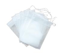 Lot de 100 sachets vides réutilisables avec cordon de serrage pour thé et café en vrac
