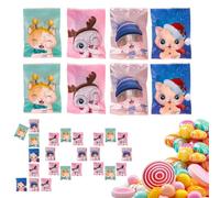 Lot de 100 sacs à bonbons pour maîtres de fête - Avec motif chat - Sacs à bonbons refermables - Pour anniversaire, mariage, Nouvel An, réunion de famille, célébrations et jours fériés